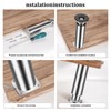 LRHAFET Furniture Feet, Height Adjustable, Furniture Legs, Metal Stainless Steel,