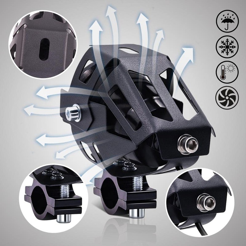 Aoling Motorcycle Fog Light 12V 24V Green Flashing Headlight Auxiliary