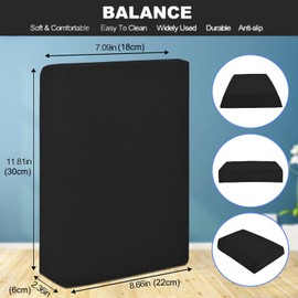 Balance Board Foam Pad Yoga Mat, Non Slip Knee Cushioned Turn Boards for Dancers Balancing Exercises Seniors Kids Women Fitness Anti-Fatigue Training Pads