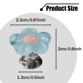 HQRNYP Car One-Touch Start Button, Push Start Button Cover, Flower Shaped Car Engine Key Ignition Starter Protector Sticker, Auto Interior Decor Ignition Protector Universal for Most Vehicles (Blue)