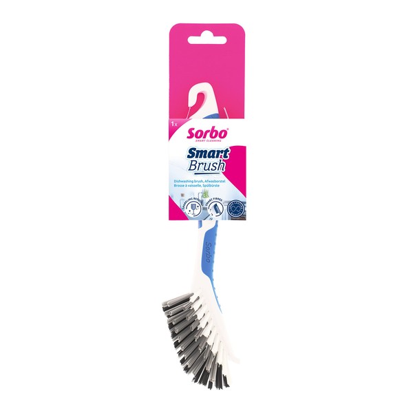 Sorbo Smart Brush Dish Brush with Non-Slip Soft Grip Handle,