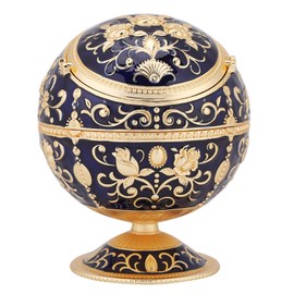 1pc Portable Ashtray Round Ball Home Hotel Wedding Gift Collectibles Dark Blue