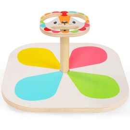 Frogprin Sit and Spin Wooden Spinner Seat, Bigger Size(21.3 Inch) Classic Durable Seated Spinning Activity Toy for Toddlers & Kids All Ages