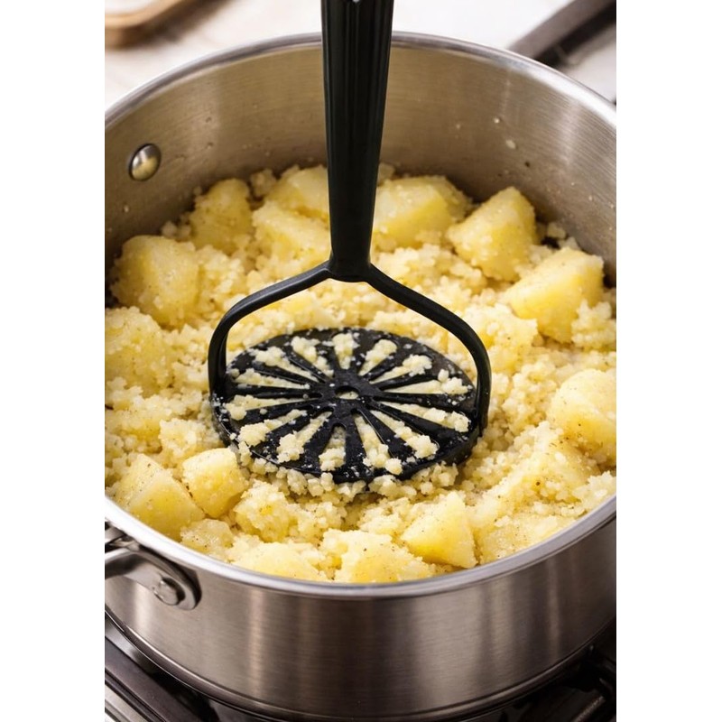 2 Piece Manual Potato Masher Plastic Pestle and Potato Peeler