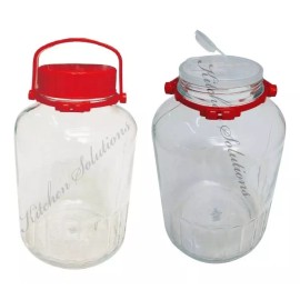 Pasabache Frasco Vitrolero 8 Litros De Vidrio Con Tapa