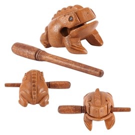 Zetiling Wooden Frog, Traditional Craft, Musical Instrument, Home Office Yard Decor (5.8CM)