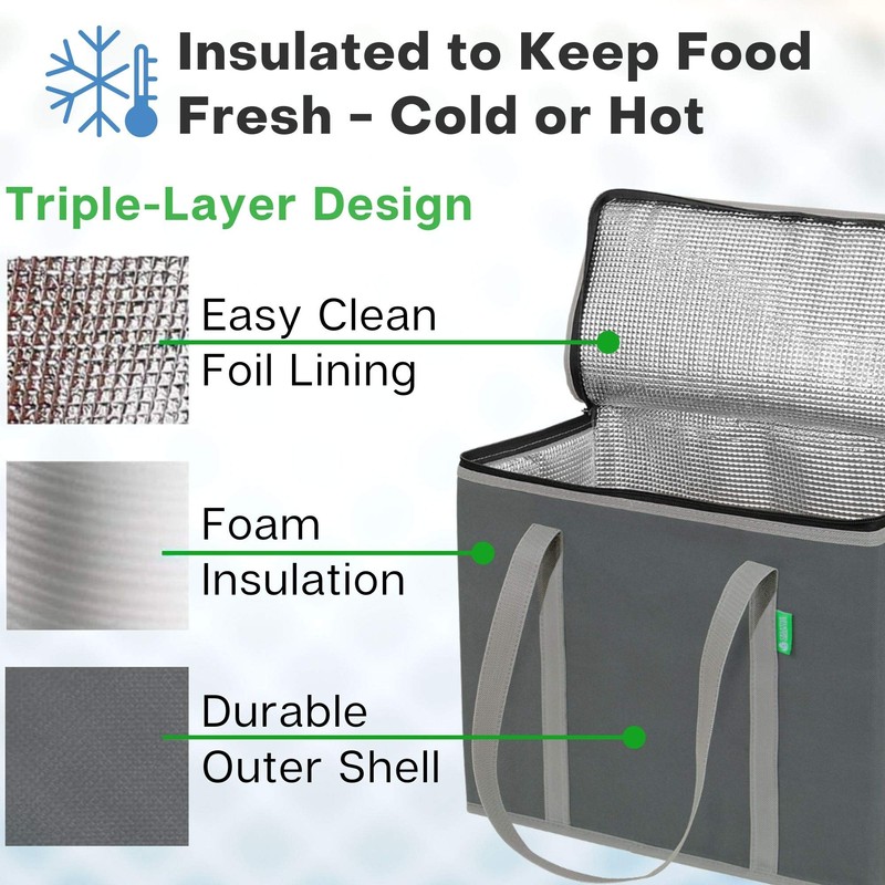 Creative Green Life XL Insulated Reusable Grocery Bags (2-Pack) -