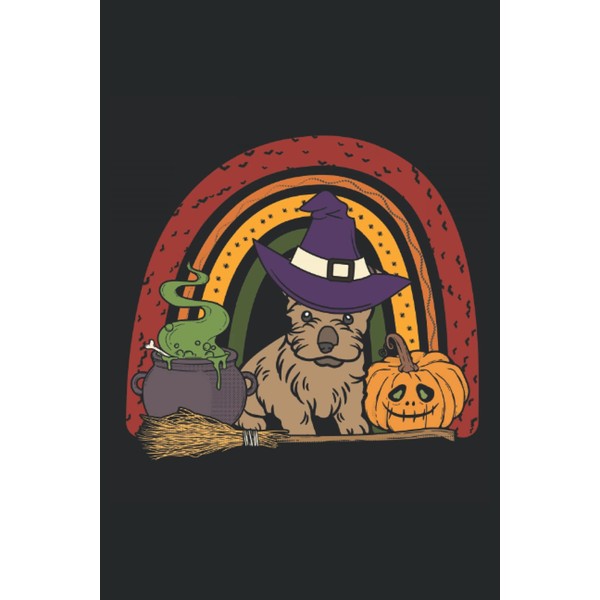 Silky Terrier Halloween: 6"x9", Notes, Notebook, Journal, Diary, 120 Pages
