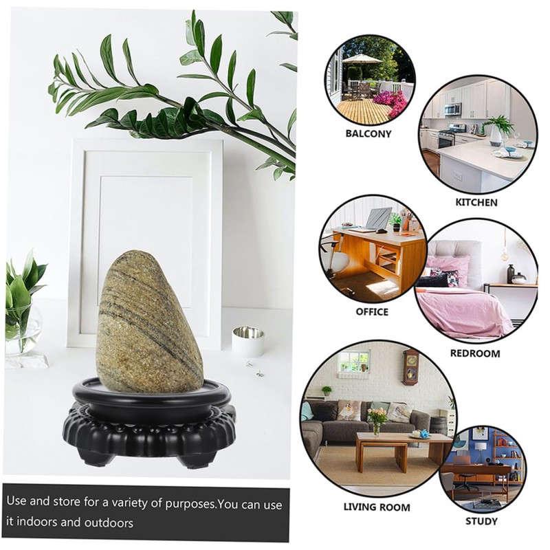 Mipcase Wooden Plant Stand for Kitchen Counter Rustic Flowerpot Display