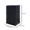J&C 20x20x35in Square Patio Fire Column Cover Waterproof Dustproof Fire