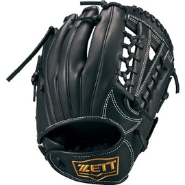 ZETT Boys Baseball Soft Ball Glove (Glove) Grand Hero All Round for Left-Handed Throwers Black (1900) BJGB76450