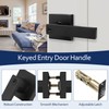 Bonpoly Matte Black Door Handle, 3 Pack Door Knobs Interior,