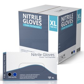 SPRINGCARE Nitrile Gloves, Disposable Gloves, Comfortable, Powder Free, Latex Free | 1000 Pcs (X-Large)