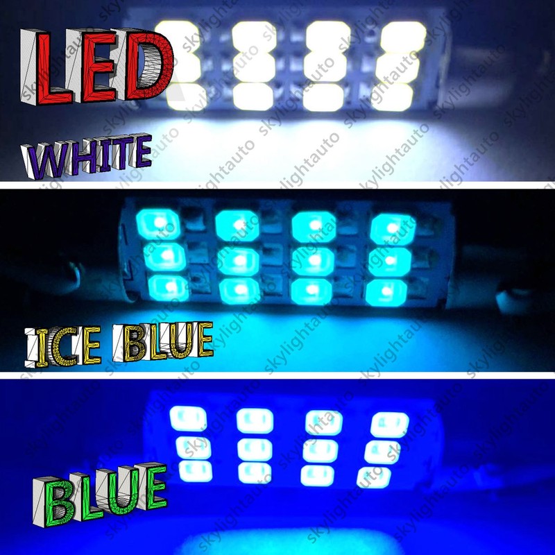 skylightauto 18pcs LED Premium ICE Blue Light Interior Package Deal