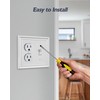 ZILLSEA 2-Pack Combination 1 Toggle/1 Duplex Wall Plate, Metal Light
