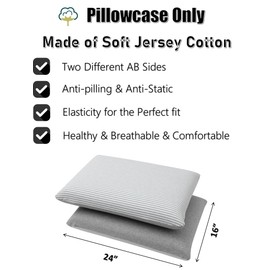 Memory Foam Pillow Protector,Cotton Pillowcase,Breathable Pillow Cover, Soft,Hypoallergenic,Comfortable