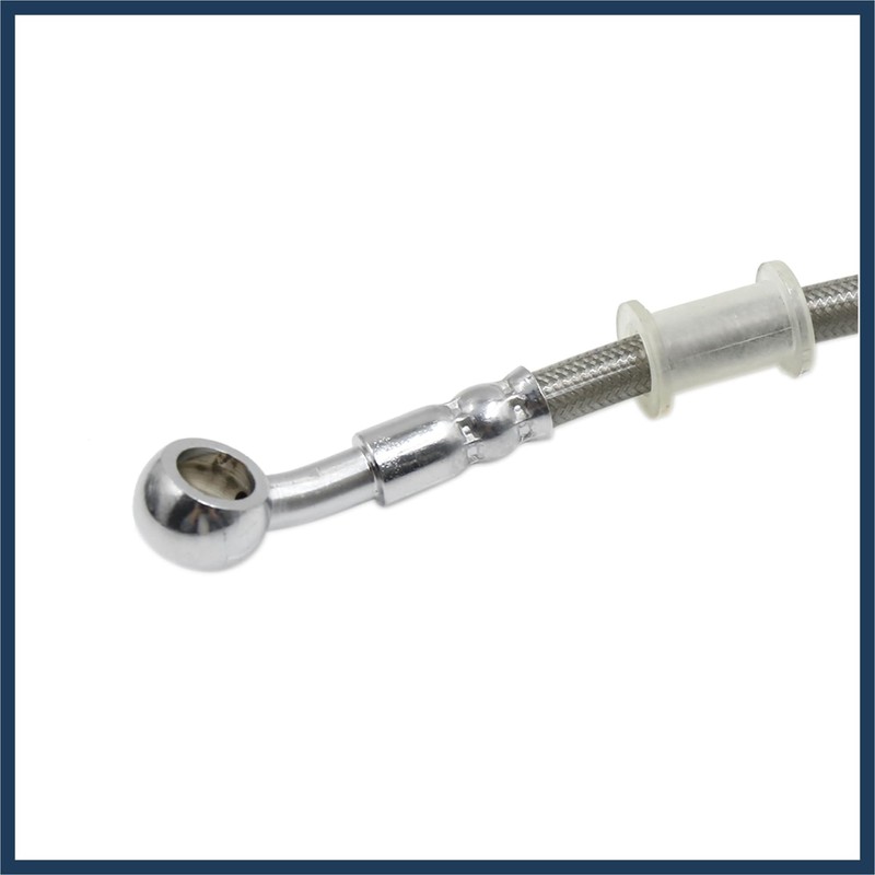 INFINAUTO Universal 35cm Stainless Steel Motorcycle Hydraulic Oil Hose Pipe