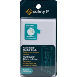 Safety 1st , Cubre Contactos Outsmart Baby Boys, Blanco (White), 1 Count Pack Of 2