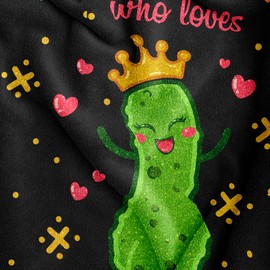 Amonee-YL Pickle Gifts, Just A Girl Who Loves Pickles, Pickles Blanket 40"X50", Pickle Decorations, Soft Blanket for Pickled Lovers, Funny Pickled Gifts for Girls Women, Pickled-Lover Stuff