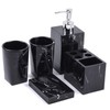 5-Piece Bathroom Counter Top Accessory Set - Dispenser for Liquid