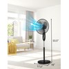 BLACK+DECKER 16" Dual Blade Standing Fan with Remote Control, Oscillating