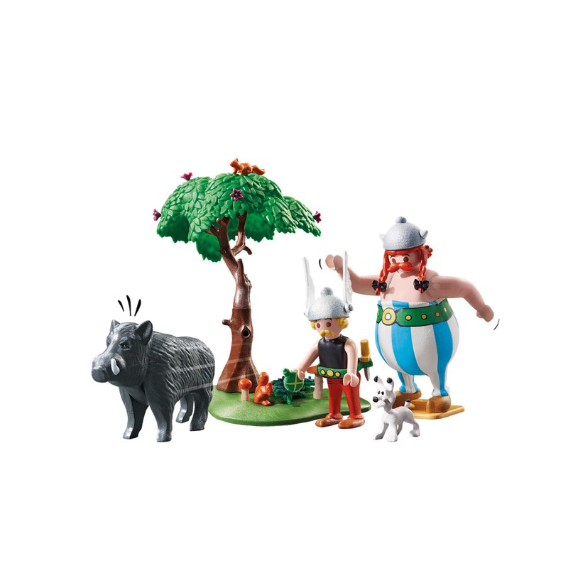Playmobil Asterix 71160 Wild Boar Hunting with Tilting Tree Toy
