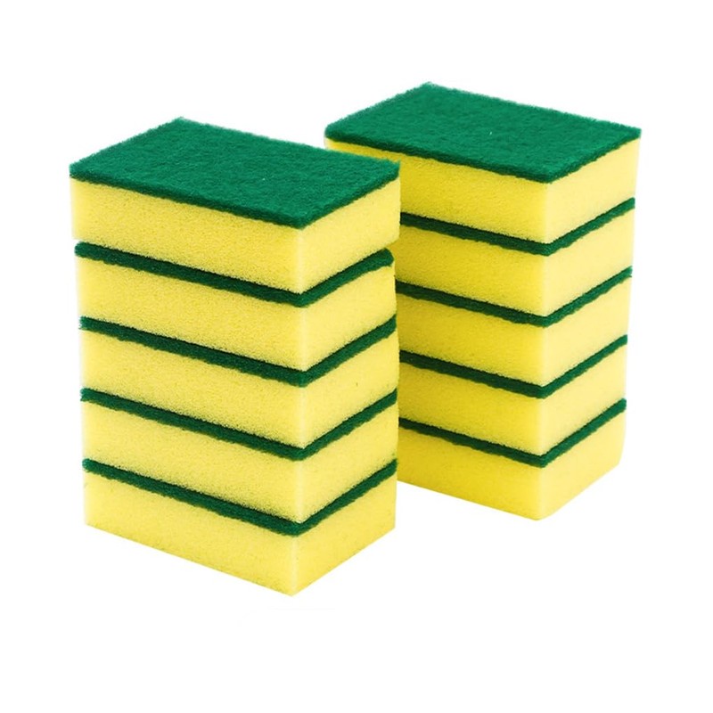 10 Pack Kitchen Cleaning Sponges, Dual-Sided Dish-Washing & Cleaning Sponge