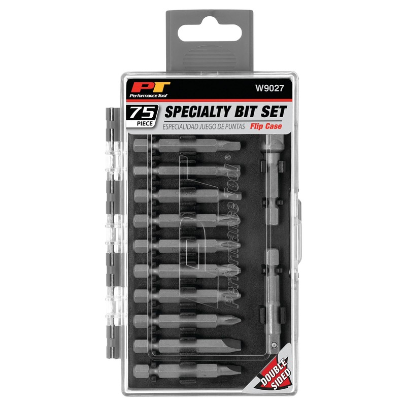 Performance Tool W9027 75-Piece Specialty Bit Driver Set with Multiple