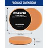 WORKPRO 7.5 Inch Buffing Sponge Pads, 5PCS