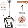 BrightHome Farmhouse Chandelier 4-Light, Black Pendant Light Fixture Ceiling Hanging