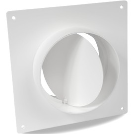 100mm Pipe Connector Flange Plastic Straight Pipe Flange for Heating Cooling Ventilation System (10cm with Valve)