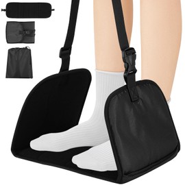 Foam Aeroplane Footrest, Portable Adjustable Aeroplane Leg Rest, Footrest Made of Premium Memory, Footrest Provides Relaxation and Comfort for Long Flights (Large)