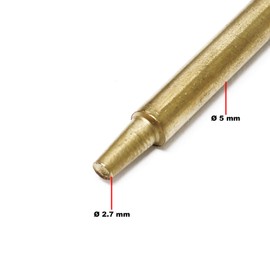 Wiltec Notch pin for sheet nibblers, 5.8 cm with diameter 5 mm, for sheet metal and plastic plates, replacement part for sheet metal nibbler, nibbler pen, tin scissors