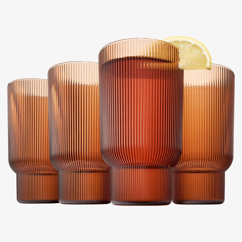 Shatterproof Acrylic Tall Drinking Glasses Set, European Style, Dishwasher Safe,