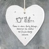 East Of India Hanging Heart Gift Home is where family