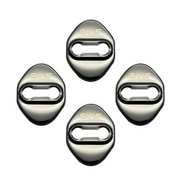 OKAYOHINN C5O-MGB Striker Cover for Mazda CX-5, Door Lock Cover, Plating, Accessories, Interior Parts, Stainless Steel, 4 PCS CX-5, Easy Installation, Black
