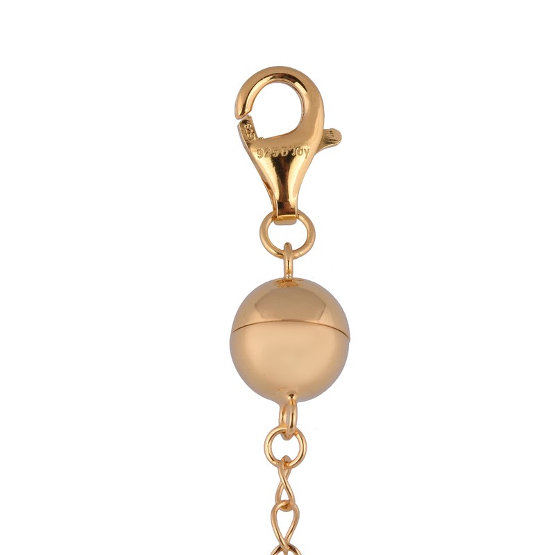 TJC Magnetic Ball Clasp with 2 Inch Extender in Yellow