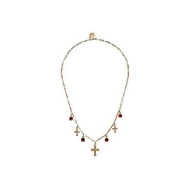 Alex and Ani Cross & Crystal 18" Delicate Necklace Shiny Gold One Size