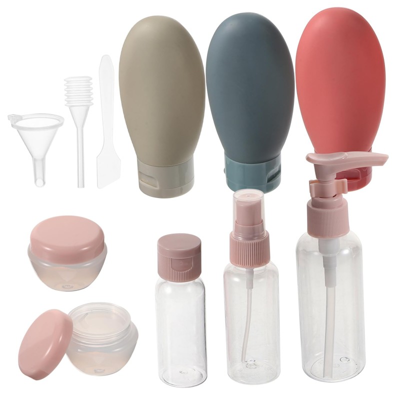 WOONEKY Travel Size Refillable Makeup Bottle Set 11 Piece Kit