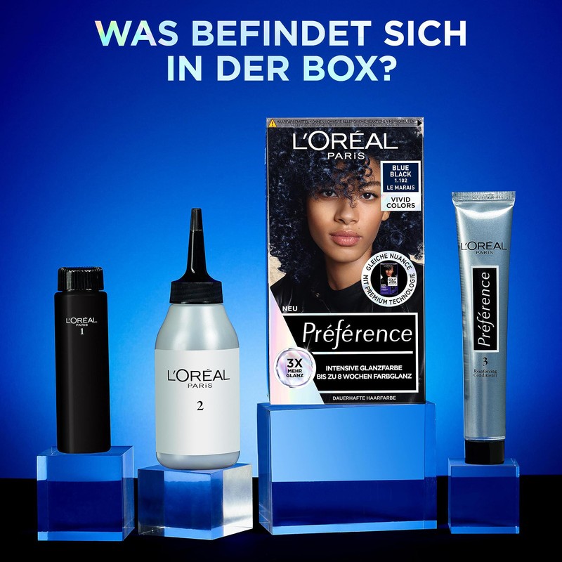 L'Oréal Paris Intensive dauerhafte Haarfarbe, Bis zu 8 Wochen glänzendes