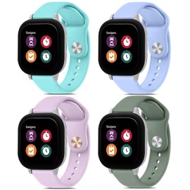 Meliya [4 Pack] Bands for Gabb Watch 3 2 1 / Gizmo Watch 3 2 1 / SyncUP Watch Bands for Kids, 20mm Soft Silicone Breathable Sport Replacement Strap for Gizmo Watch 3 2 1 for Boys and Girls