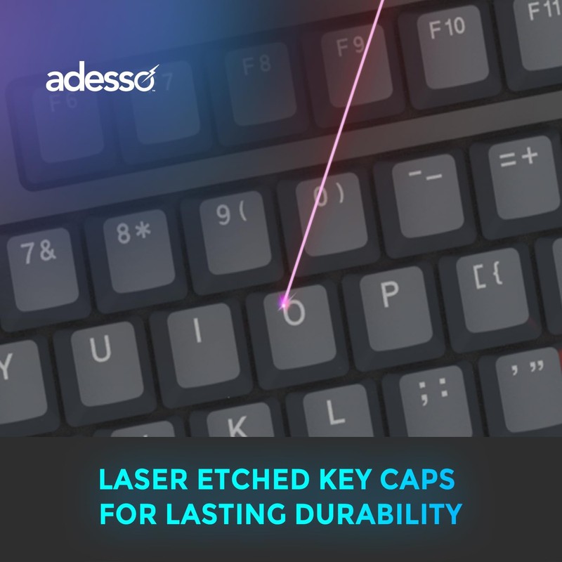 ADESSO EasyTouch 150 Ergonomic Wired Mechanical Keyboard with Cherry MX