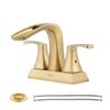 PARLOS 2 Handles Waterfall Bathroom Faucet with Metal Pop-up Drain