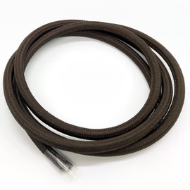 3 m Textile Cable Brown Plain Colours 3 x 0.75 mm² 3G Cable Lamp Cable Fabric Cable Power Cable Braided Max. 300 V