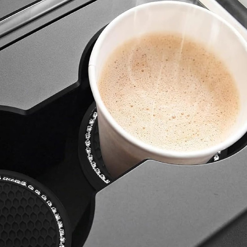 BHIPKOT Car Cup Coasters - Universal Cup Holder Inserts -