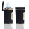 Quad Flame Cigar Torch Lighter with Cigar Punch Cutter Matte