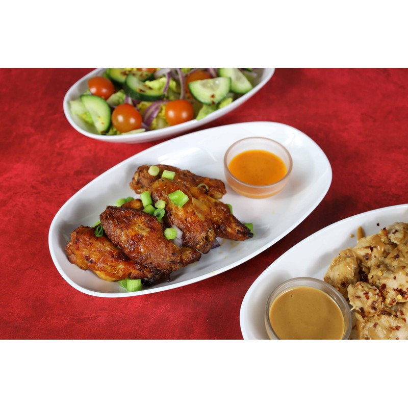 Harfield Deep Oval Small Plates Pack of 3 300ml Food