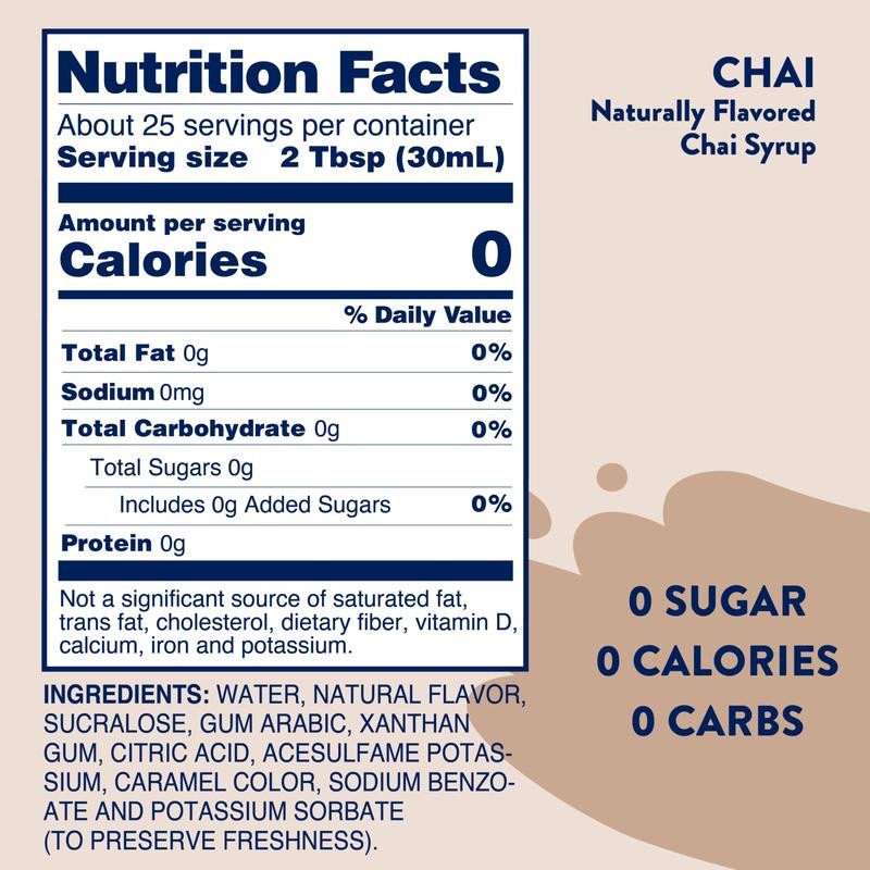 Sugar Free Chai Syrup