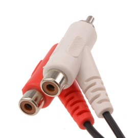 kenable Stackable 2 x RCA Phonos to Phonos Audio Cable 1m [1 metres]