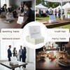 Elegant White Carrara Marble Square Business Card Holder for Desk